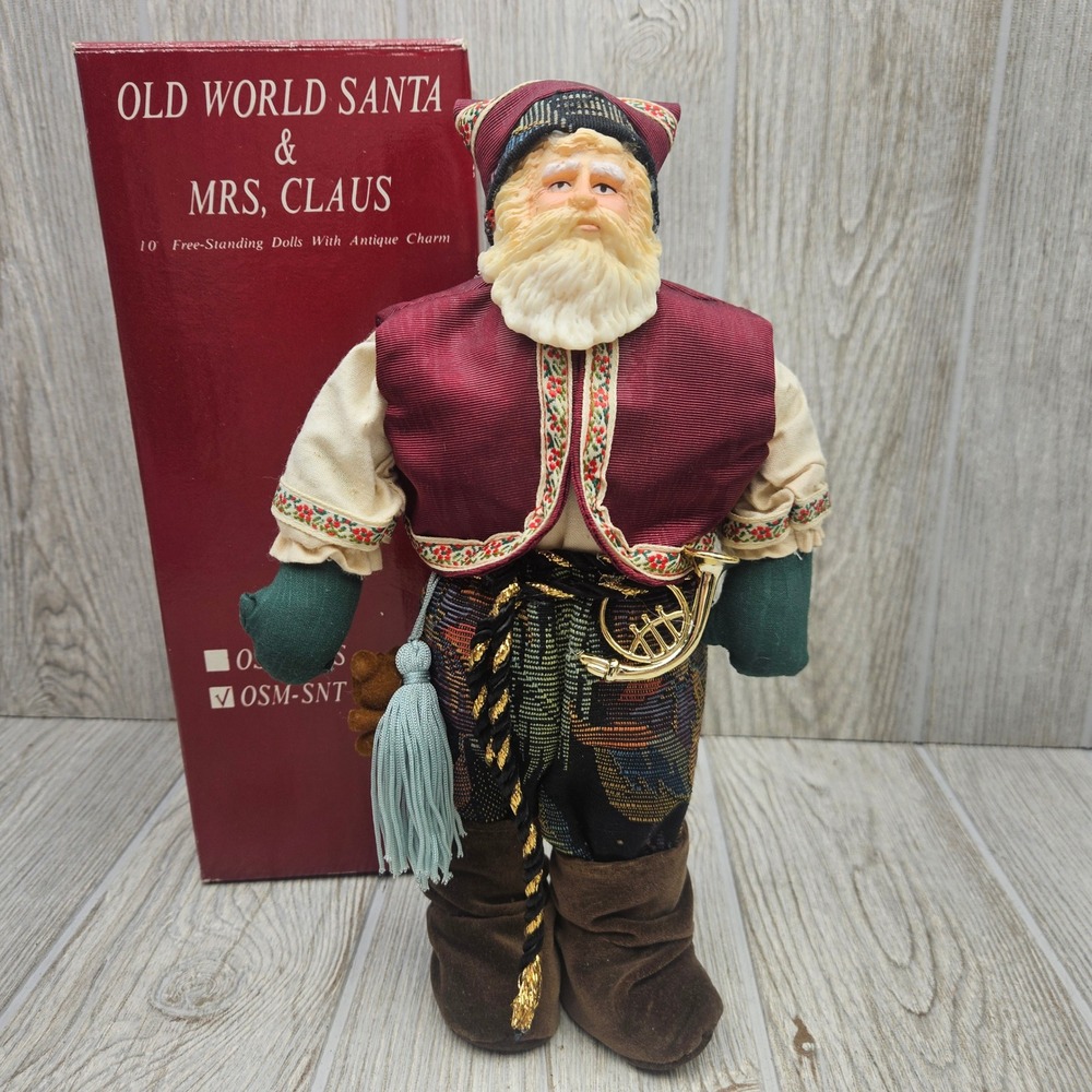 Old World Santa and Mrs Claus Collection Free Standing Doll with Antique Charm
